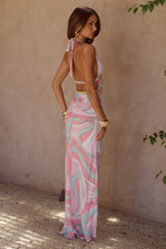 Load image into Gallery viewer, Xylia Halter Low Plunge Maxi Dress - Camino Pink
