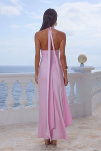 Sylvie Plunge V-Neck Maxi Dress - Petal
