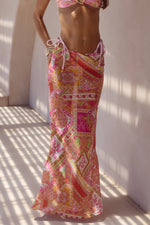 Load image into Gallery viewer, Cyrus Low Waist Sheer Maxi Skirt - Cavello Peach
