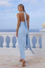 Load image into Gallery viewer, Sylvie Plunge V-Neck Maxi Dress - Sky Blue
