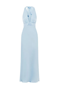 Sylvie Plunge V-Neck Maxi Dress - Sky Blue