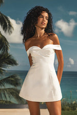 Load image into Gallery viewer, Ebony Mini Dress - White
