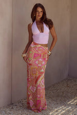 Load image into Gallery viewer, Alexis Halter Cut Out Maxi Dress - Cavello Peach
