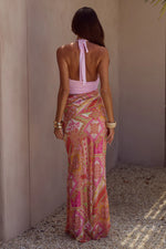 Load image into Gallery viewer, Alexis Halter Cut Out Maxi Dress - Cavello Peach
