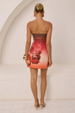 Load image into Gallery viewer, Ibiza Strapless Sequin Mini Dress - Ruby Flower
