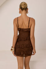 Load image into Gallery viewer, Aisha Mini Dress - Chocolate
