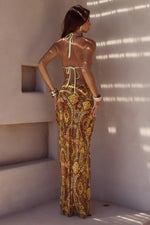 Load image into Gallery viewer, Cyrus Low Waist Sheer Maxi Skirt - Magnolia Mango
