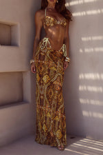 Load image into Gallery viewer, Cyrus Low Waist Sheer Maxi Skirt - Magnolia Mango
