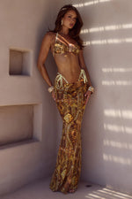 Load image into Gallery viewer, Cyrus Low Waist Sheer Maxi Skirt - Magnolia Mango
