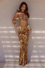 Load image into Gallery viewer, Cyrus Low Waist Sheer Maxi Skirt - Magnolia Mango
