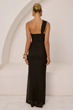 Load image into Gallery viewer, Kyree One Shoulder Maxi Dress - Black
