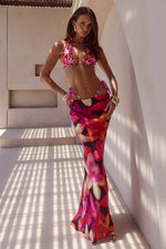 Load image into Gallery viewer, Cyrus Low Waist Sheer Maxi Skirt - Skye Black
