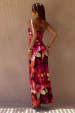 Load image into Gallery viewer, Nina Ruched Halter Maxi Dress - Skye Black
