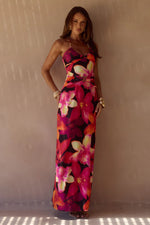 Load image into Gallery viewer, Nina Ruched Halter Maxi Dress - Skye Black
