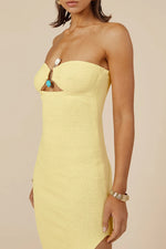 Load image into Gallery viewer, Luna Midi Dress - Lemon
