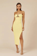 Load image into Gallery viewer, Luna Midi Dress - Lemon
