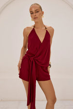 Load image into Gallery viewer, Marlow Halter Wrap Top - Red
