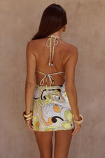 Load image into Gallery viewer, Eilish Halter Mini Dress - Pelicano Multi
