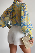 Load image into Gallery viewer, Fleetwood Blouse - Anacapri Lemon
