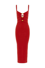 Load image into Gallery viewer, Normani Midi Dress - Red
