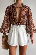 Load image into Gallery viewer, Fleetwood Blouse - Leopard Print
