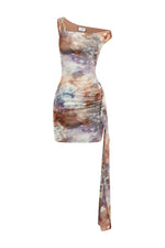Load image into Gallery viewer, Jasmine One Shoulder Mini Dress - Zarla Choc
