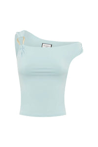 Jasmine One Shoulder Top - Ice Blue