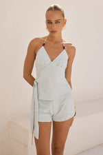 Load image into Gallery viewer, Myley Halter Wrap Top - Sky Blue

