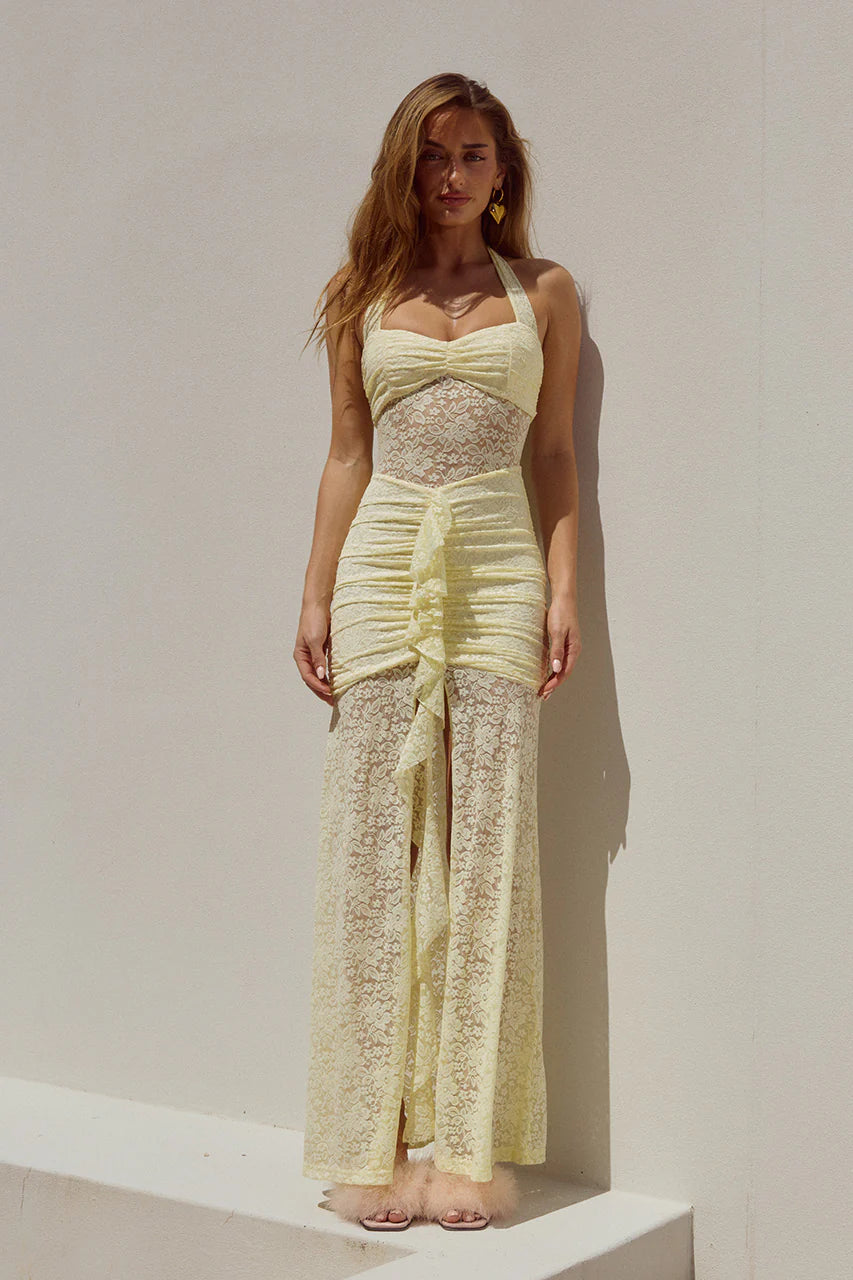 Annika Maxi Dress - Lemon