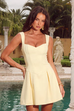 Load image into Gallery viewer, Bethani Mini Dress - Lemon

