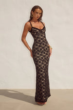 Load image into Gallery viewer, Sarta Lace Maxi Dress - Black
