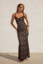 Load image into Gallery viewer, Sarta Lace Maxi Dress - Black
