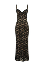 Load image into Gallery viewer, Sarta Lace Maxi Dress - Black
