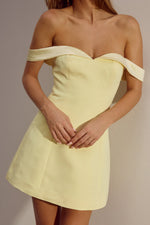 Load image into Gallery viewer, Ebony Mini Dress - Lemon

