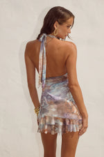 Load image into Gallery viewer, Kiata Plunge V-Neck Mini Dress - Zarla Choc
