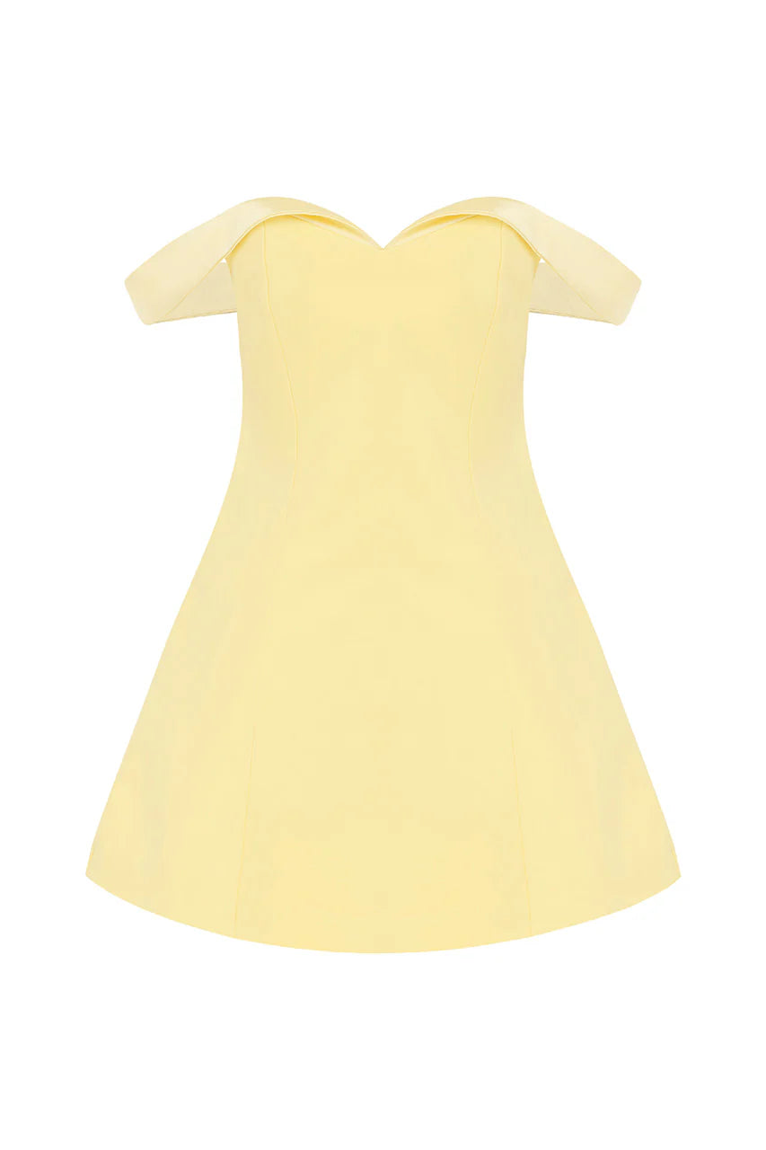Ebony Mini Dress - Lemon