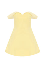 Load image into Gallery viewer, Ebony Mini Dress - Lemon
