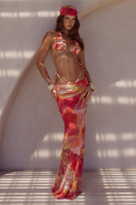 Load image into Gallery viewer, Cyrus Low Waist Sheer Maxi Skirt - Kiara Peach
