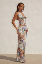 Load image into Gallery viewer, Lotus Low Waist Maxi Skirt - Zarla Choc

