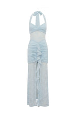 Load image into Gallery viewer, Annika Halter Lace Maxi Dress - Ice Blue
