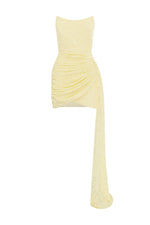 Load image into Gallery viewer, Lacey Mini Dress - Lemon
