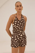 Load image into Gallery viewer, Corey Beaded Halter Cowl Top - Salma Spots
