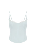 Load image into Gallery viewer, Valerie Lace Trim Bustier - Ice Blue
