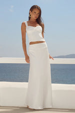 Load image into Gallery viewer, Medina Low Waist Maxi Skirt - Off White
