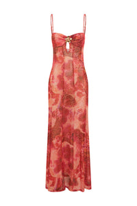 Tisha Sheer Maxi Dress - Moana Pink