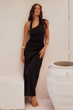 Load image into Gallery viewer, Saphira Long Midi Dress - Black
