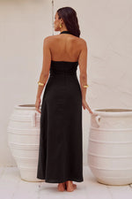 Load image into Gallery viewer, Saphira Long Midi Dress - Black
