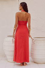Load image into Gallery viewer, Saphira Long Midi Dress - Jaffa
