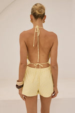Load image into Gallery viewer, Koah Elasticated Shorts - Lemon/White Polka
