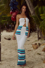 Load image into Gallery viewer, Carolina Maxi Skirt - White/Blue
